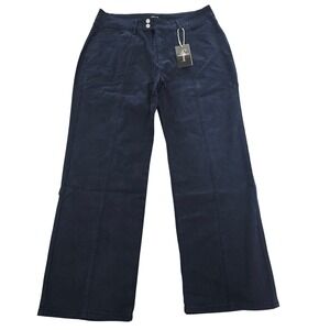 Flamingals Navy Blue Wide Leg Trousers Center Seam Stretch Pants 2XL NWT 76003